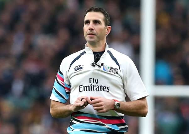 Referee Craig Joubert has come under fire for a wrong penalty decision in Scotland's World Cup quarter final  against Australia. Picture: Getty Images