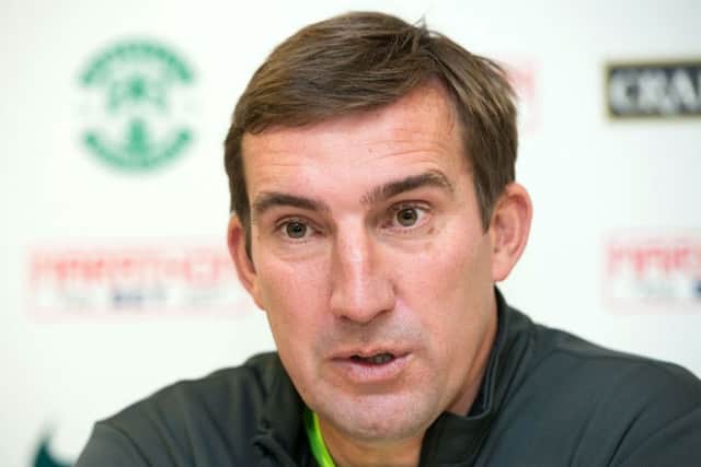 Hibs manager Alan Stubbs wants fourth officials at key Championship matches. Picture: Ross Parker/SNS