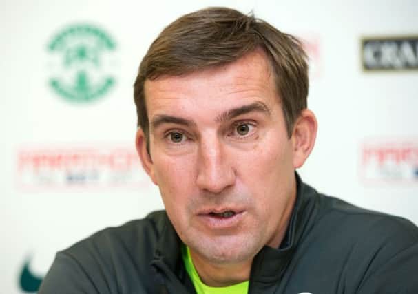 Hibs manager Alan Stubbs wants fourth officials at key Championship matches.  Picture: Ross Parker/SNS