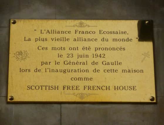 Free French House plaque, Regent Terrace, Edinburgh Picture: Kim Traynor