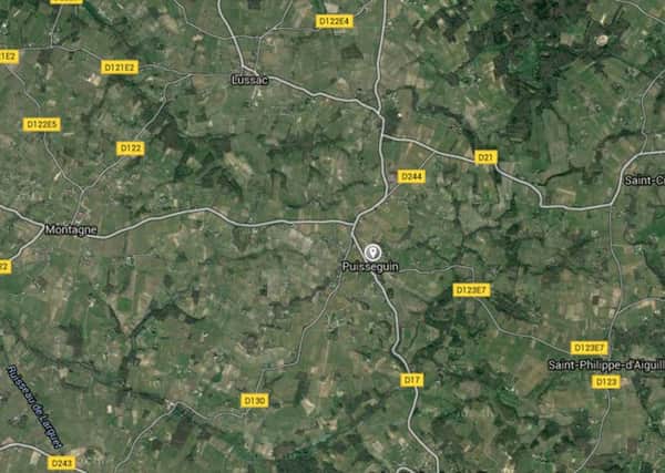 The crash is thought to have happened in the town of Puisseguin, near Bordeaux. Picture: Google Maps