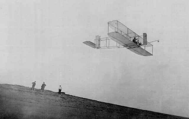 On this day in 1911 Orville Wright remained airborne for nine minutes, 45 seconds in a glider over North Carolina, creating a new world record that lasted for ten years. Picture: Getty