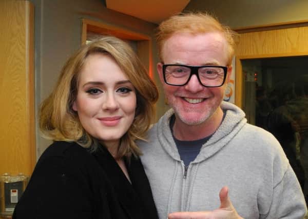 Adele with Radio 2 breakfast presenter Chris Evans after the singer said it is a 'dream come true to make music for people to hear'. Picture: PA