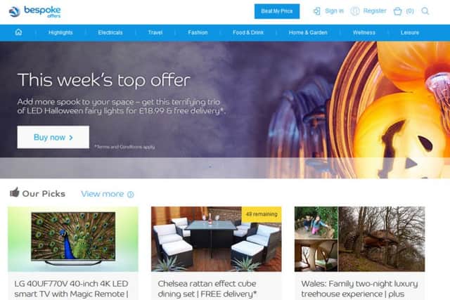 Screengrab of Barclaycard's Bespoke Offers page. Picture: PA