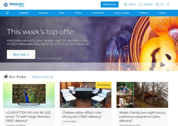 Screengrab of Barclaycard's Bespoke Offers page. Picture: PA