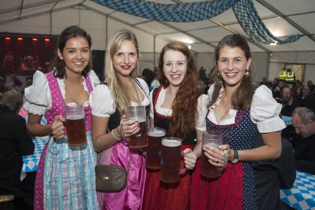 Revellers enjoy Oktoberfest in Edinburgh earlier this month. Picture: Andrew O'Brien