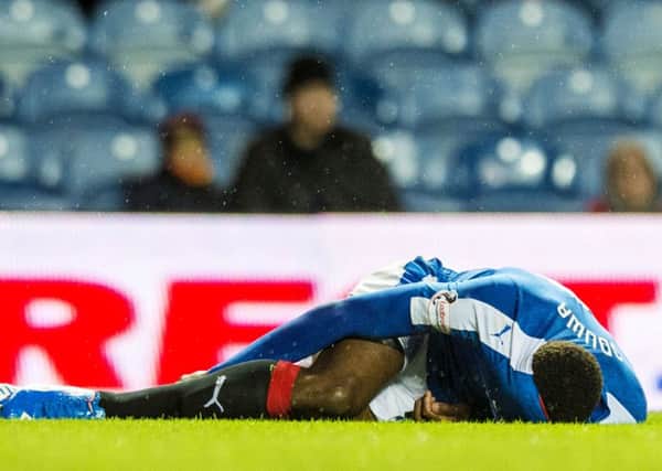 A row erupted after Nathan Oduwa was injured by an early foul in Rangers' 1-0 win over Livingston in midweek. Picture: SNS