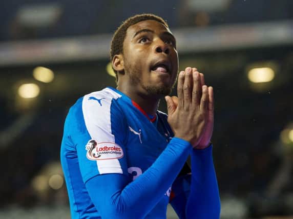 Nathan Oduwa: The centre of attention against Livingston. Picture: SNS
