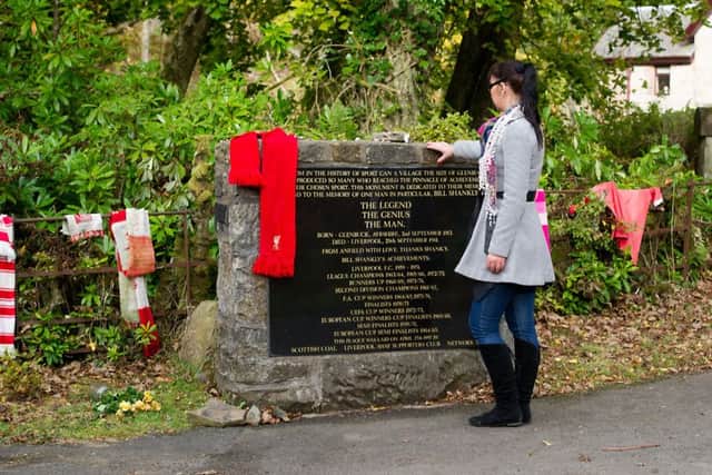 The Bill Shankly memorial in the village of Glenbuck, which was depopulated with the demise of heavy industry. Picture: John Devlin