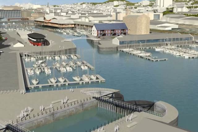 The proposed marine and lock gates at Dundee Waterfront