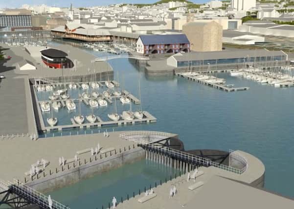 The proposed marine and lock gates at Dundee Waterfront