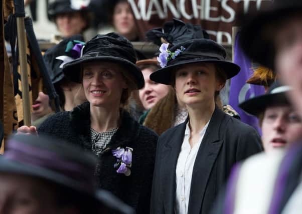 Anne-Marie Duff and Carey Mulligan in Suffragettes. The Filmhouse in Edinburgh are showing a selection of silent films focusing on the portrayal of sufragettes on the big screen during that era. Picture: PA
