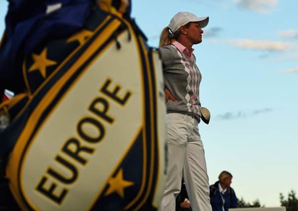 Suzann Pettersen at this years Solheim Cup in Germany.  Scotland could be hosts  in 2019. Picture: Getty