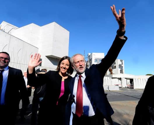 Jeremy Corbyn on a visit to Scotland with Kezia Dugdale earlier this month. Picture: Lisa Ferguson