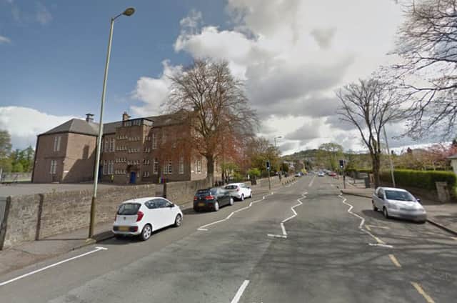 The girl was hit crossing Ancrum Road in Dundee outside Ancrum Primary School. Picture: Google