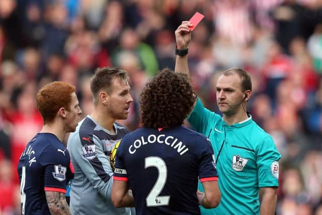 Newcastle United have successfully appealed captain Fabricio Coloccini's red card in the northeast derby against Sunderland. Picture: AP