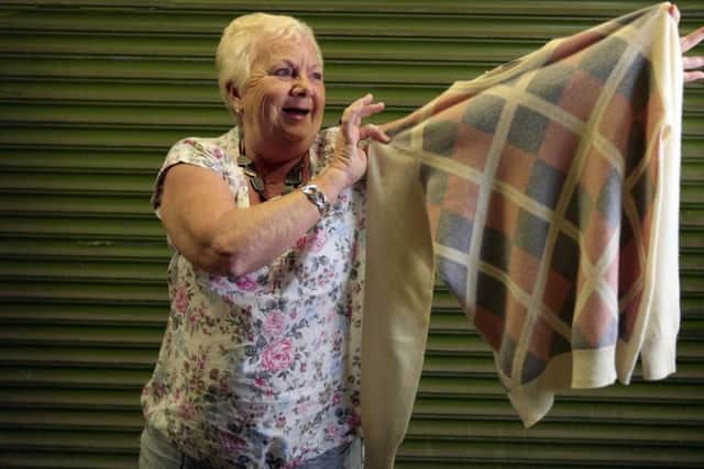 Margo Baird with her Pringle top. Picture: TSPL