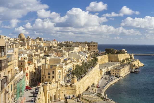 The harbour at Valletta, Malta