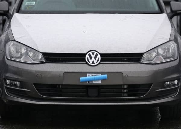 A new Volkswagen car in a compound in Sheerness, Kent. Picture: PA