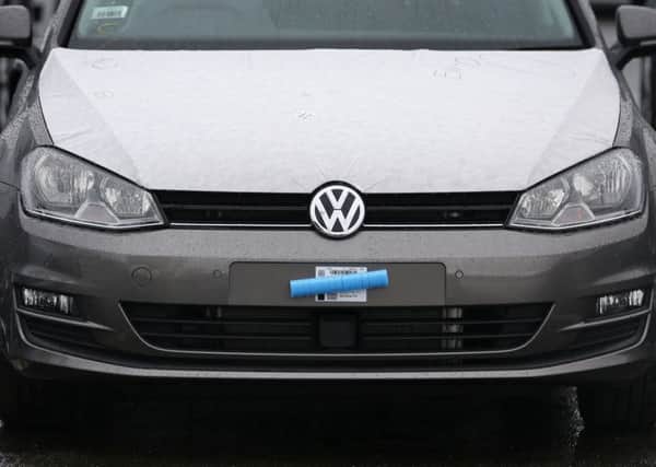 A new Volkswagen car in a compound in Sheerness, Kent. Picture: PA