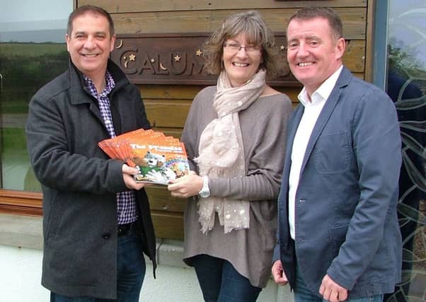 Tony Fitzpatrick, Caroline Speirs and Inverclyde businessman, Ally Mitchell. Picture: MacDonald Media