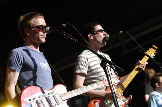 Stuart Murdoch and Stevie Jackson of Belle and Sebastian performing in 2004. Picture: Rob McDougall