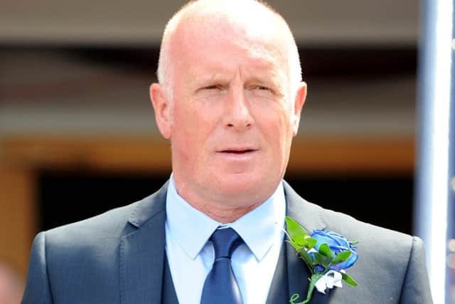 Falkirk boss Peter Houston was incensed with a free-kick awarded to Rangers in a 3-1 defeat early this month. Picture: Lisa Ferguson