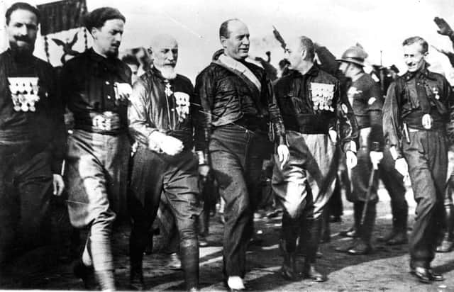 On this day in 1922 Benito Mussolini, centre, became the premier of Italy. Picture: BIPs/Getty