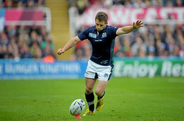 Scotland's captain Greig Laidlaw during the 2015 Rugby World Cup Pool B match against Samoa. Picture: Jane Barlow
