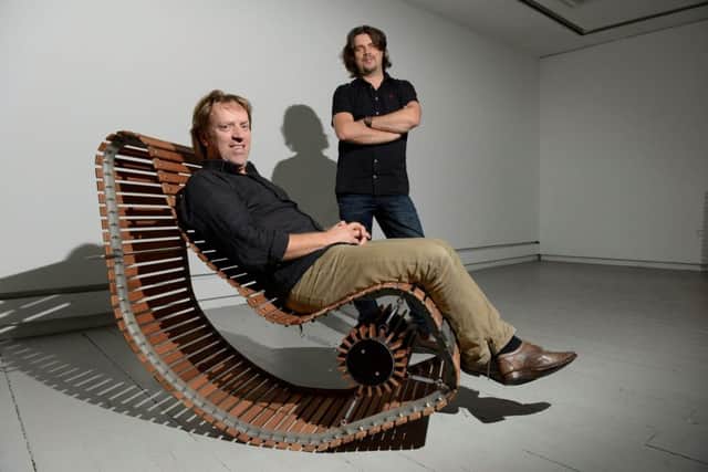 Dutch artists/composers Rob Van Rijswick, left and Jeroen Strijbos at Glasgow Centre for Contemporary Arts (CCA), Glasgow. Picture: Hemedia
