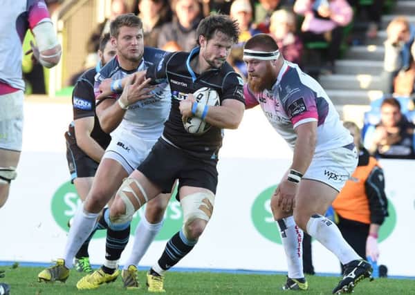 After being in the Scotland World Cup squad, Peter Horne was in action for Glasgow Warriors in their win over Ospreys at Scotstoun. Picture: SNS Group