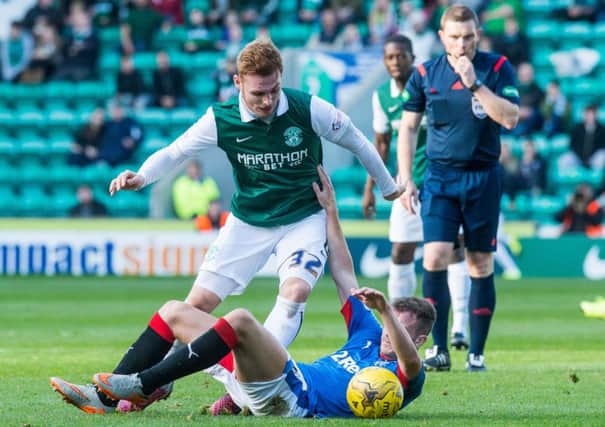 Hibs came out on top in the big match in the Ladbrokes Championship. Picture: Ian Georgeson