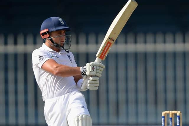 James Taylor on his way to an impressive 74 as England reached 222 for four at stumps yesterday. Picture: Getty Images