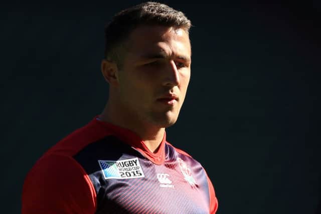 England centre Sam Burgess attended training at Bath. Picture: PA