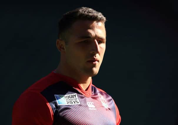 England centre Sam Burgess attended training at Bath. Picture: PA