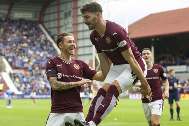 Hearts' Sam Nicholson and Callum Paterson have become mainstays in the Scotland under-21 squad. Picture: Ian Rutherford