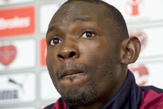 Hearts' Juwon Oshaniwa returned from injury in his side's 4-0 victory at Partick Thistle. Picture: SNS
