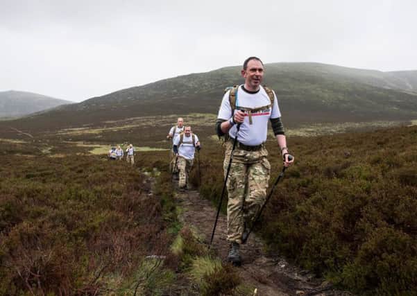 The Cateran Yomp follows a 54-mile course to be completed in 24 hours. Photo: Alliance Trust Cateran Yomp