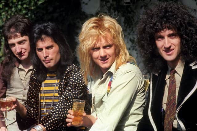 Queen after receiving silver, gold and platinum awards from the British Phonographic Institute, for the sales of Bohemian Rhapsody and two albums. Picture: PA