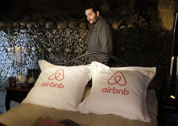 Airbnb struck a spooky one-off deal to sublet the Paris catacombs for a global competition. Picture: AP/Francois Mori