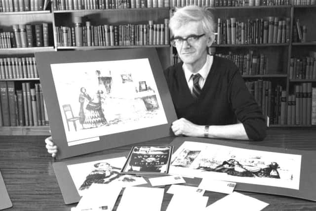 Joe Fisher, of the Mitchell library in Glasgow, with some of the material for their Madeleine Smith exhibition in November 1988.