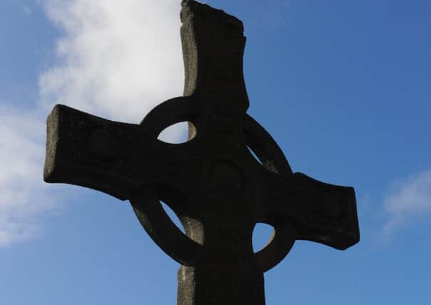 Iona.  The St John's Cross at the Abbey. Picture: Robert Perry