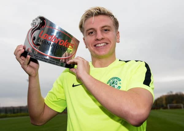 Six goals in six games for a resurgent Hibernian helped Jason Cummings win the Ladbrokes player of the month award for October. Picture: SNS Group