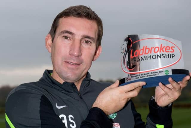 Hibs manager Alan Stubbs is enjoying an impressive home record this season. Picture: SNS Group