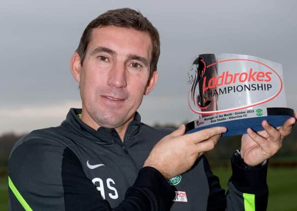 Hibs manager Alan Stubbs is enjoying an impressive home record this season. Picture: SNS Group