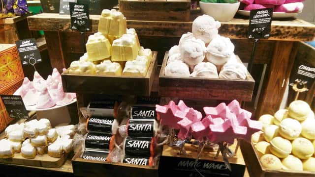 Festive products at Lush. Picture: Laura Pearson-Smith