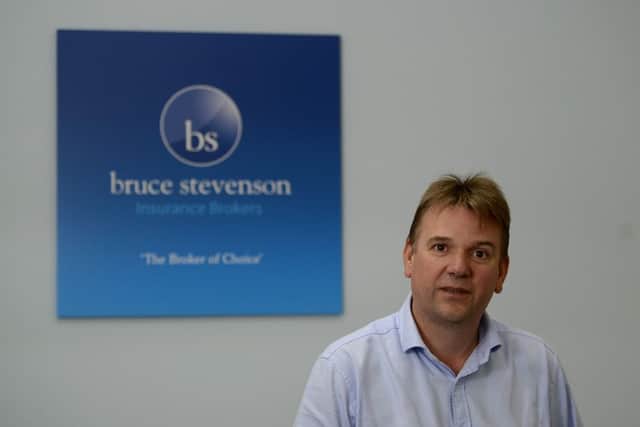 Edward Bruce, Chief Executive of Bruce Stevenson Insurance Brokers. Picture: Julie Bull