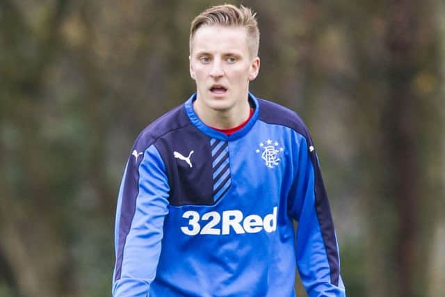 George Glendon training with Rangers. Picture: SNS