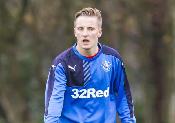 George Glendon training with Rangers. Picture: SNS