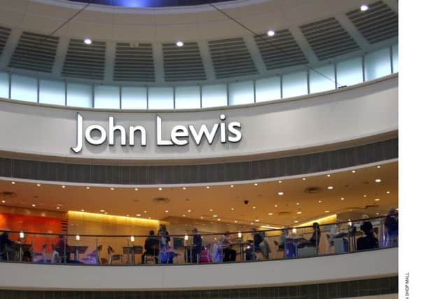 The John Lewis branch in Glasgow was its only store in Scotland to grow sales last week. Picture: Stuart Reynolds/Rex Features